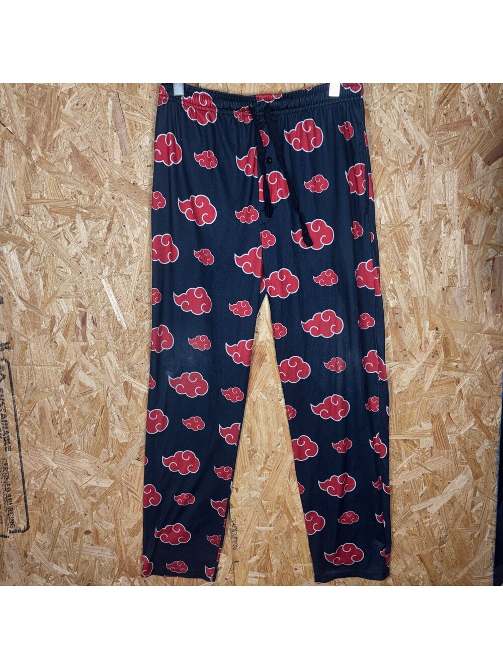 Naruto Mens S Black Akatsuki Lounge Pants